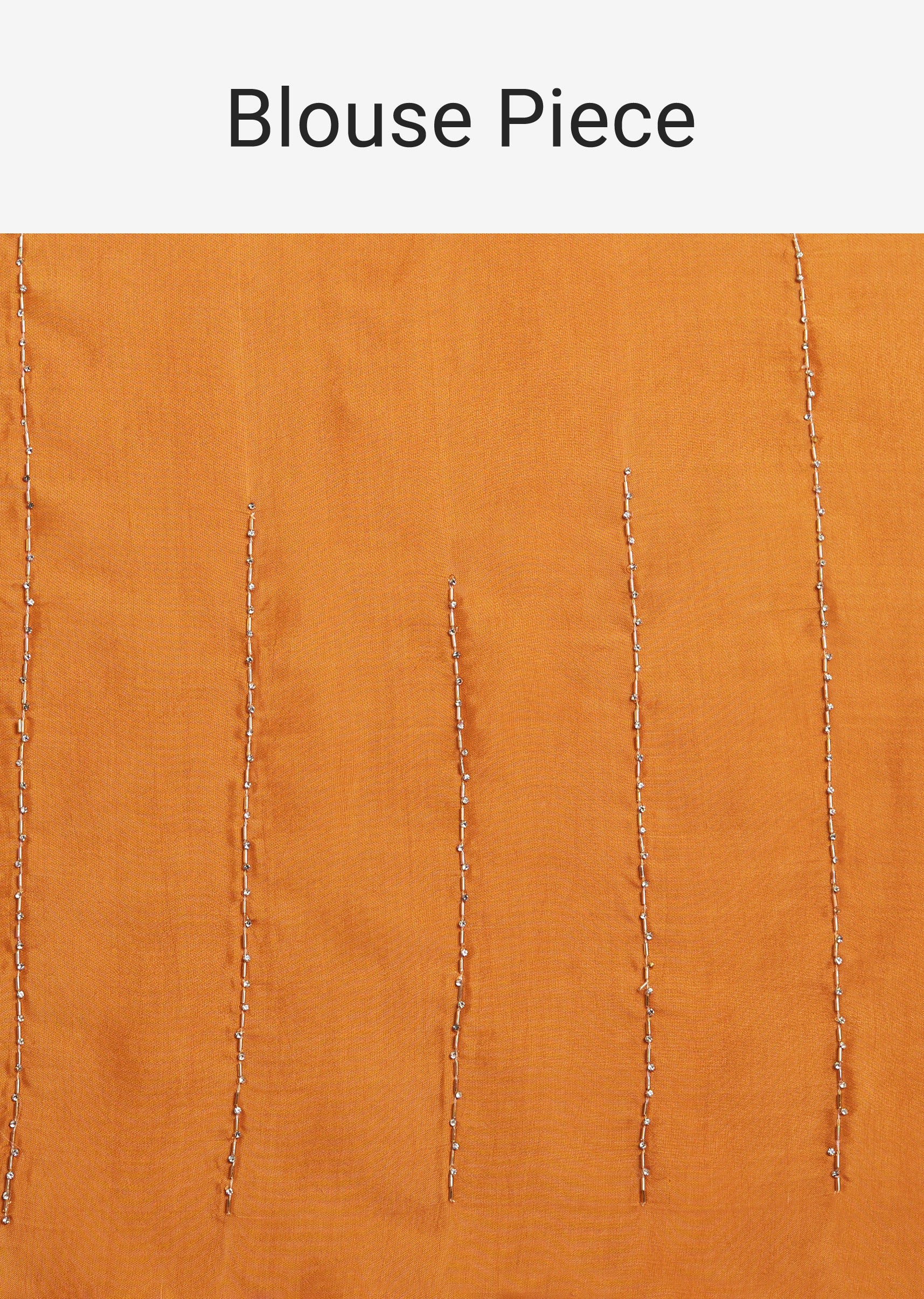 Ombre Orange Jacquard Saree With Cutdana And Stone Embroidery - Image 10