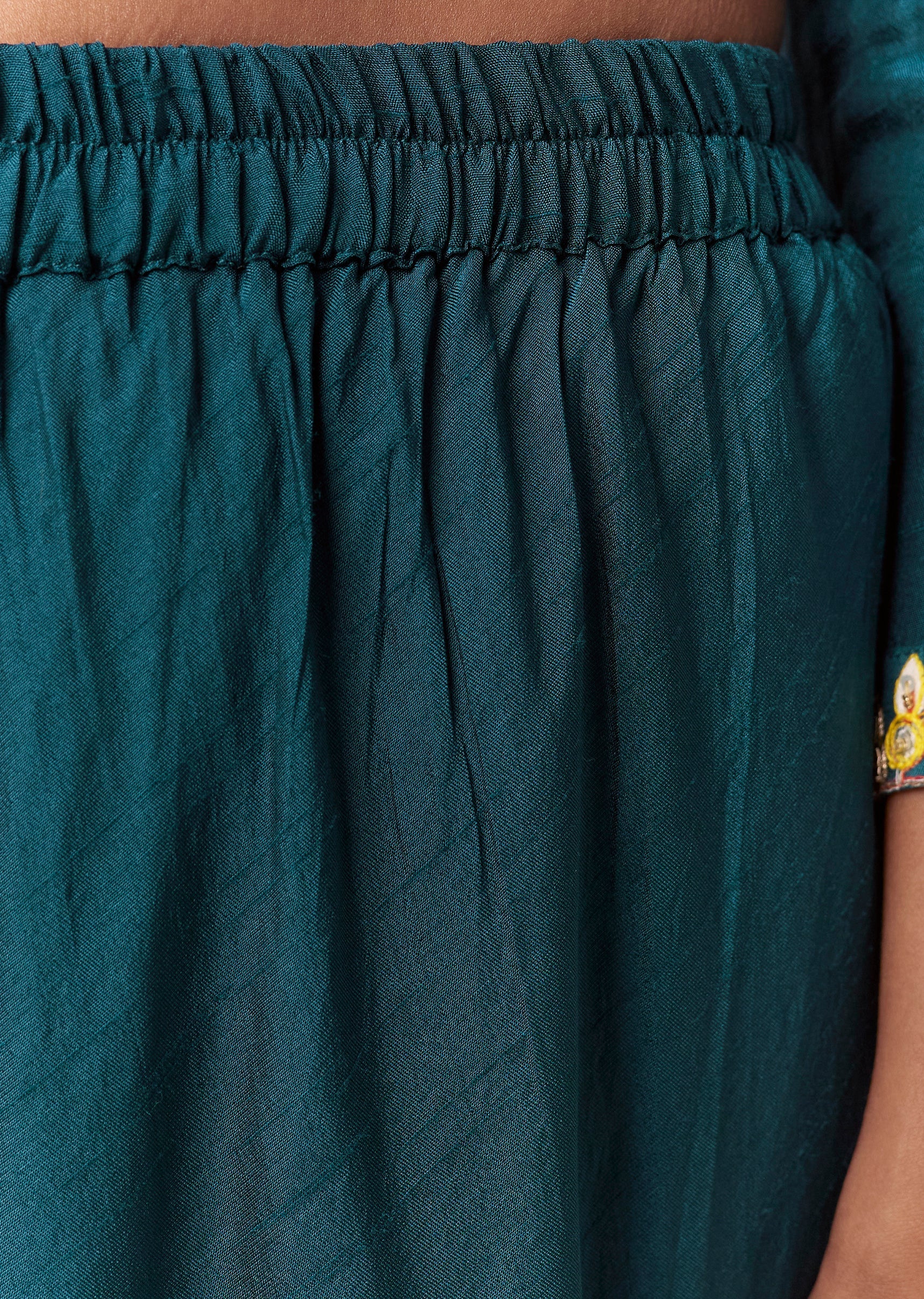 Peacock Blue Zardosi & Thread Palazzo Set With Dupatta - Image 6