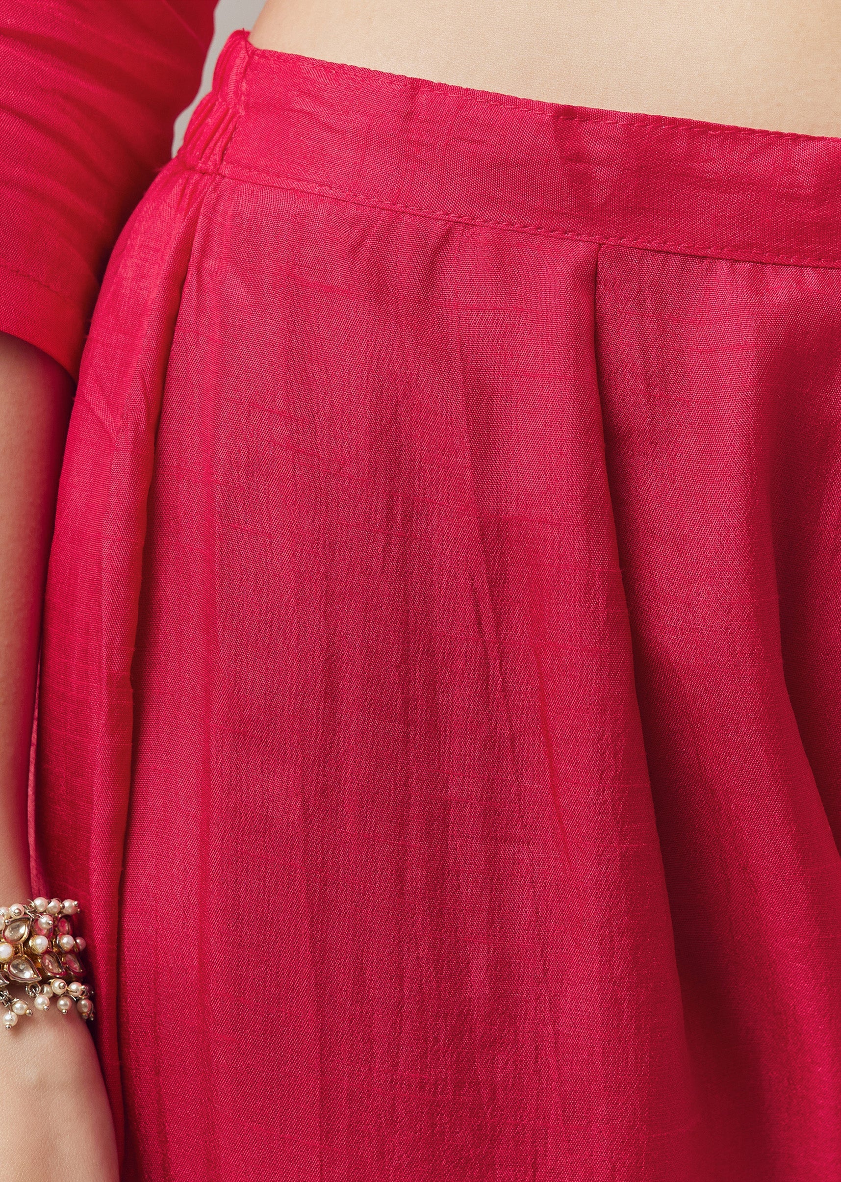 Pink Anarkali Suit With Color Pop Embroidery And Dupatta - Image 6