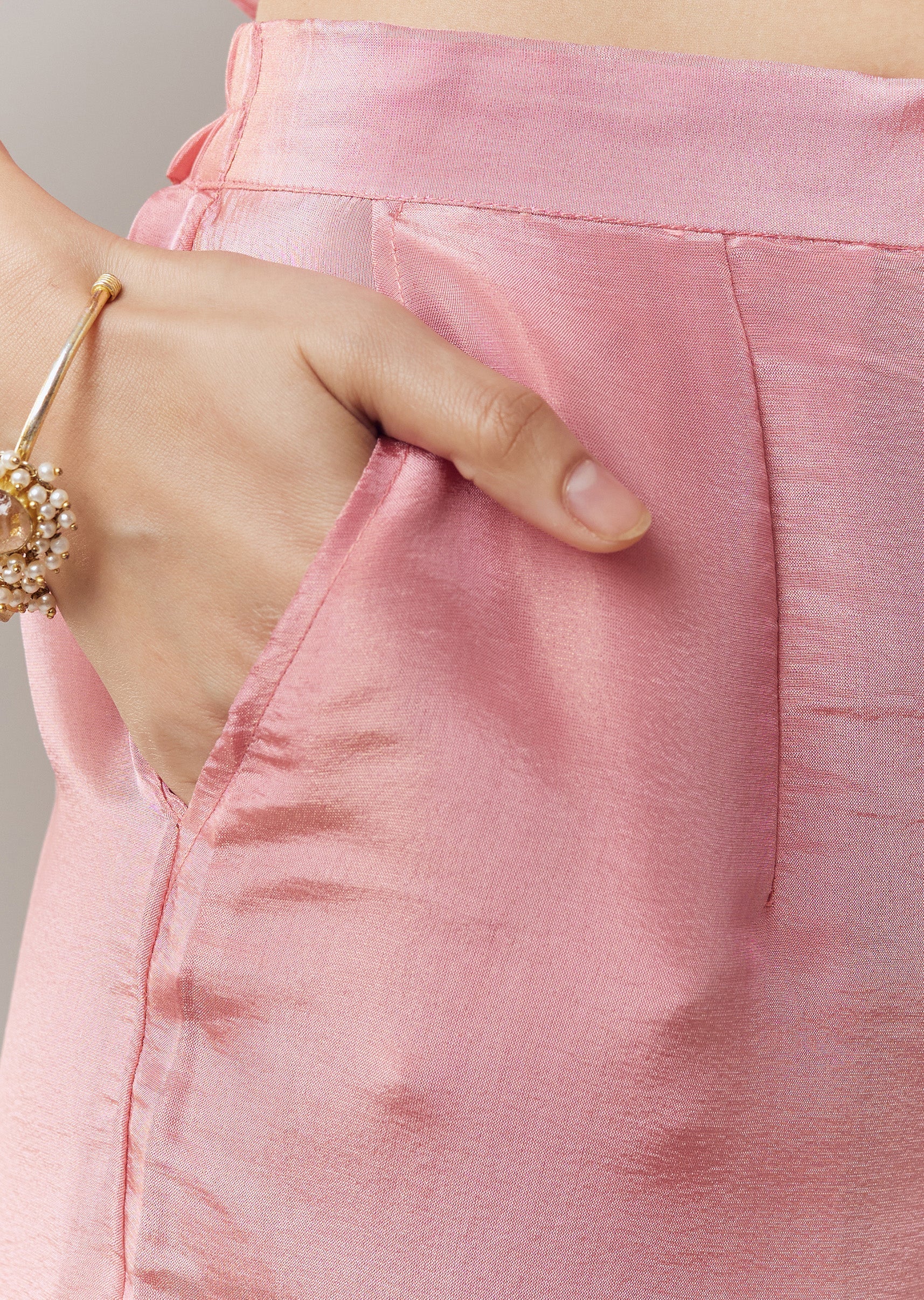 Pink Anarkali Suit With Zardosi Work And Dupatta - Image 6
