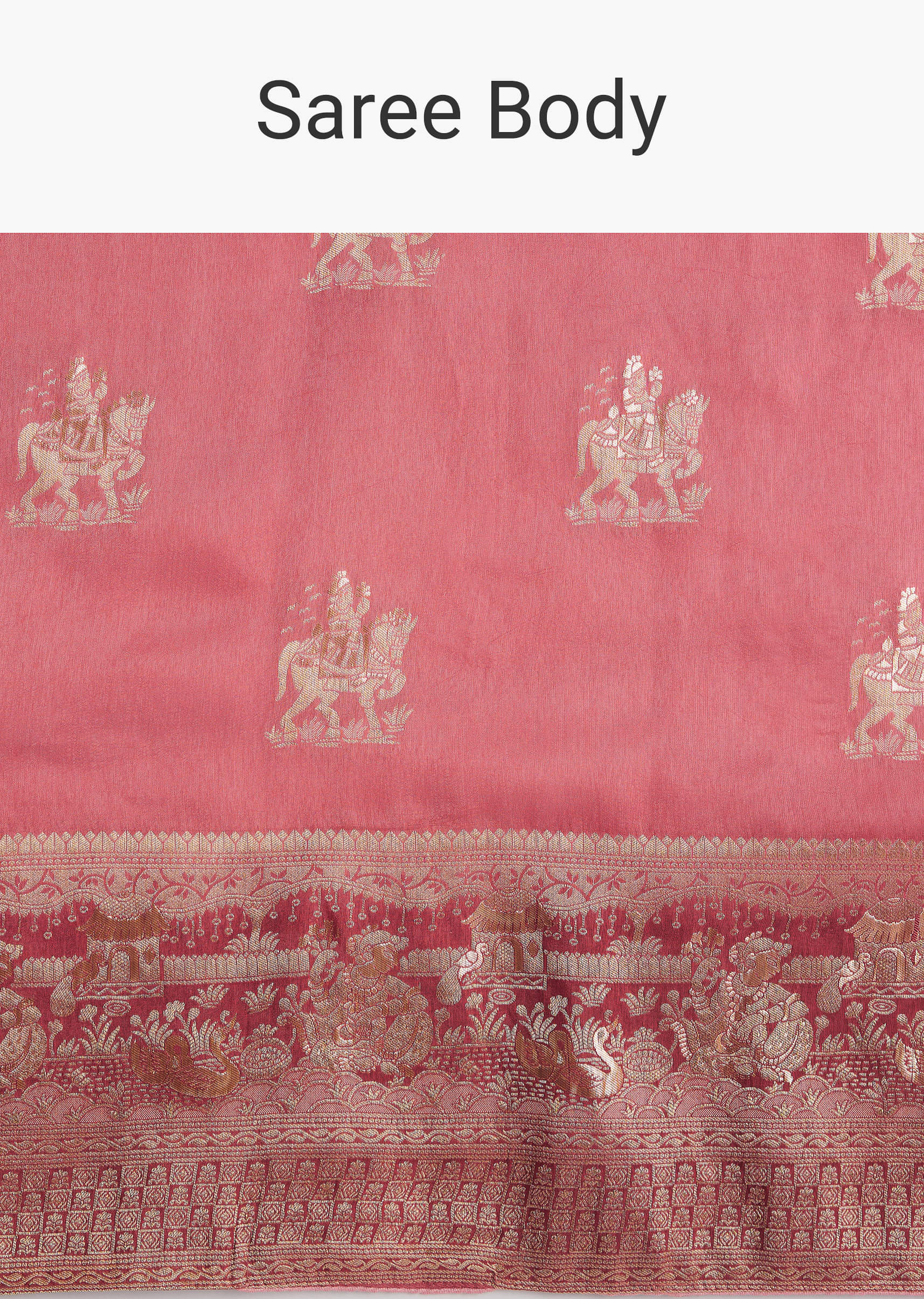 Pink Dola Silk Saree With Butti Work - Image 9