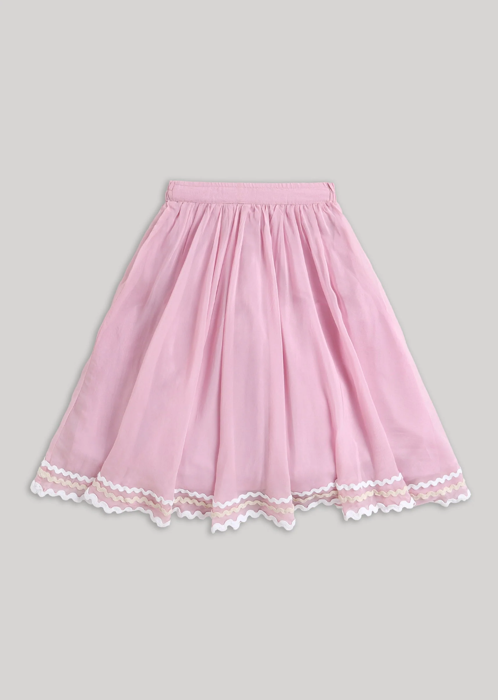 Pink Lehenga Set With Delicate Resham Work - Image 7