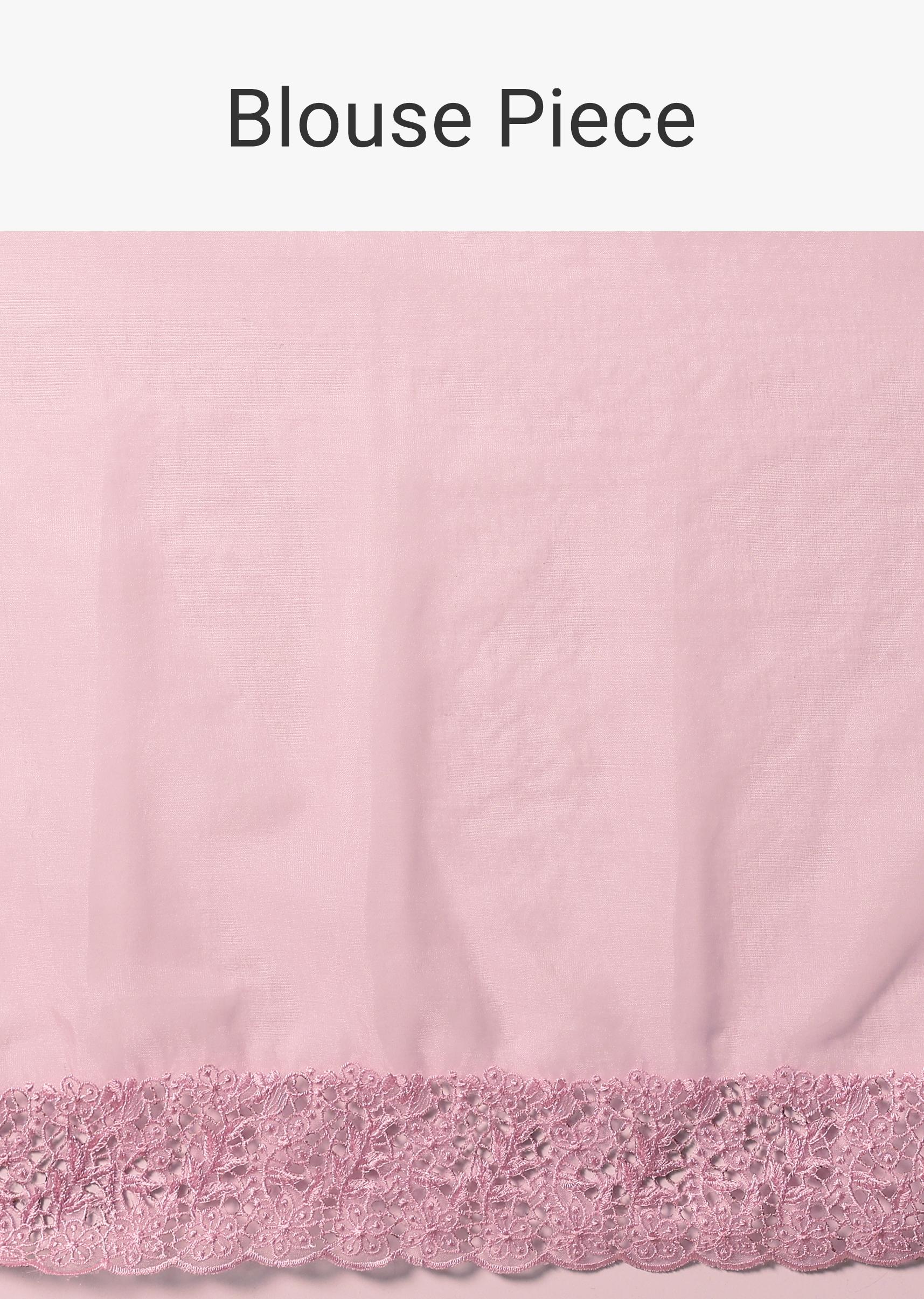 Pink Organza Saree With Unstitched Blouse - Image 10