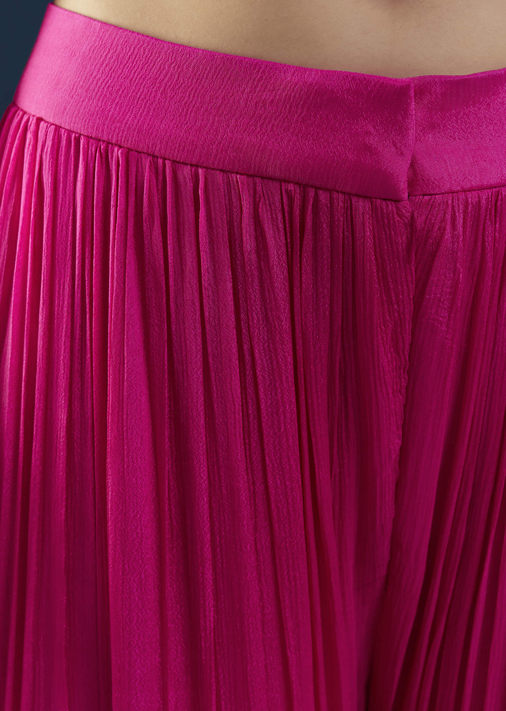Pink Silk Top and Sharara Set with Sequin Work - Image 6