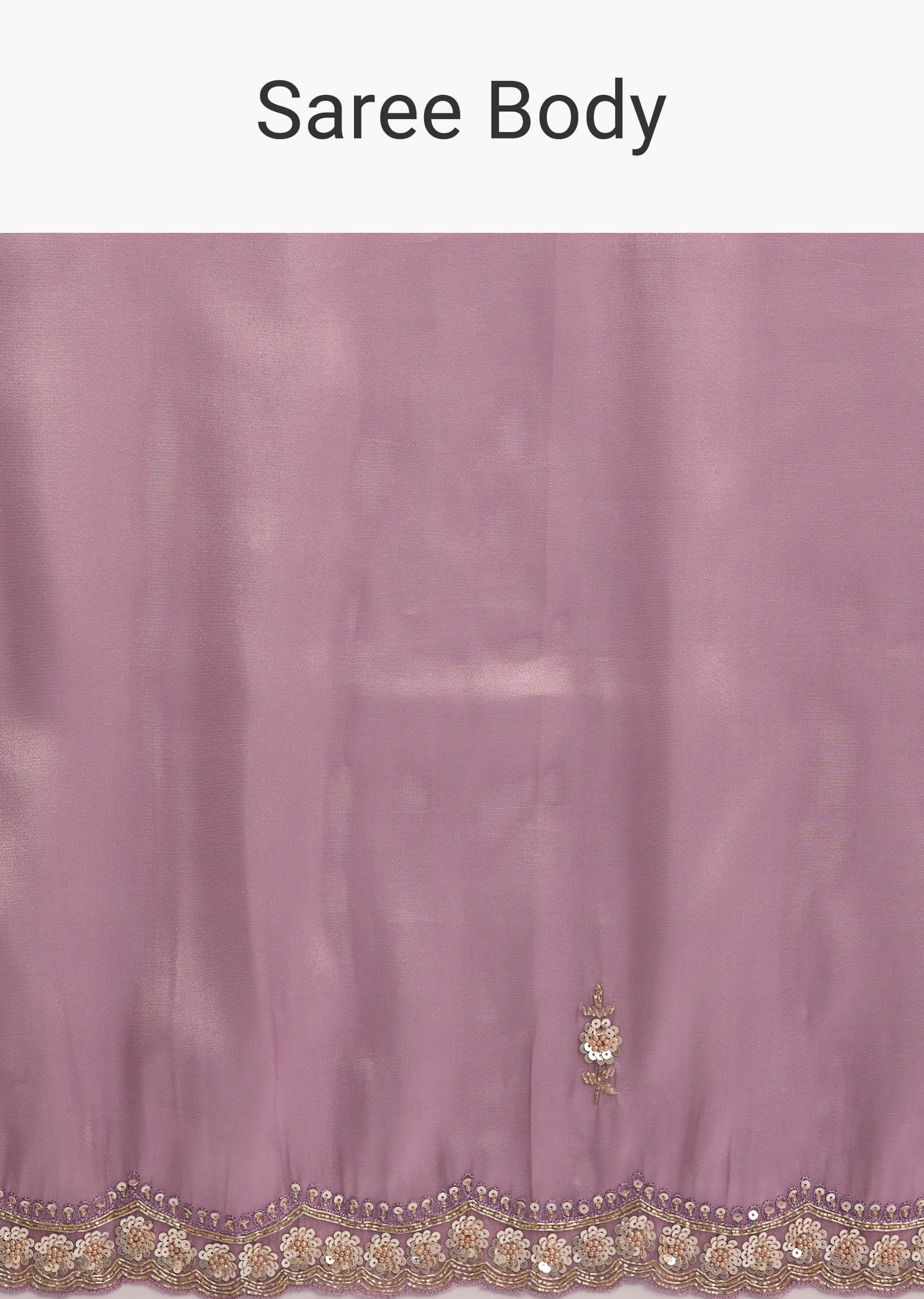 Pink Tissue Silk Saree With Heavy Hand Embroidery - Image 9