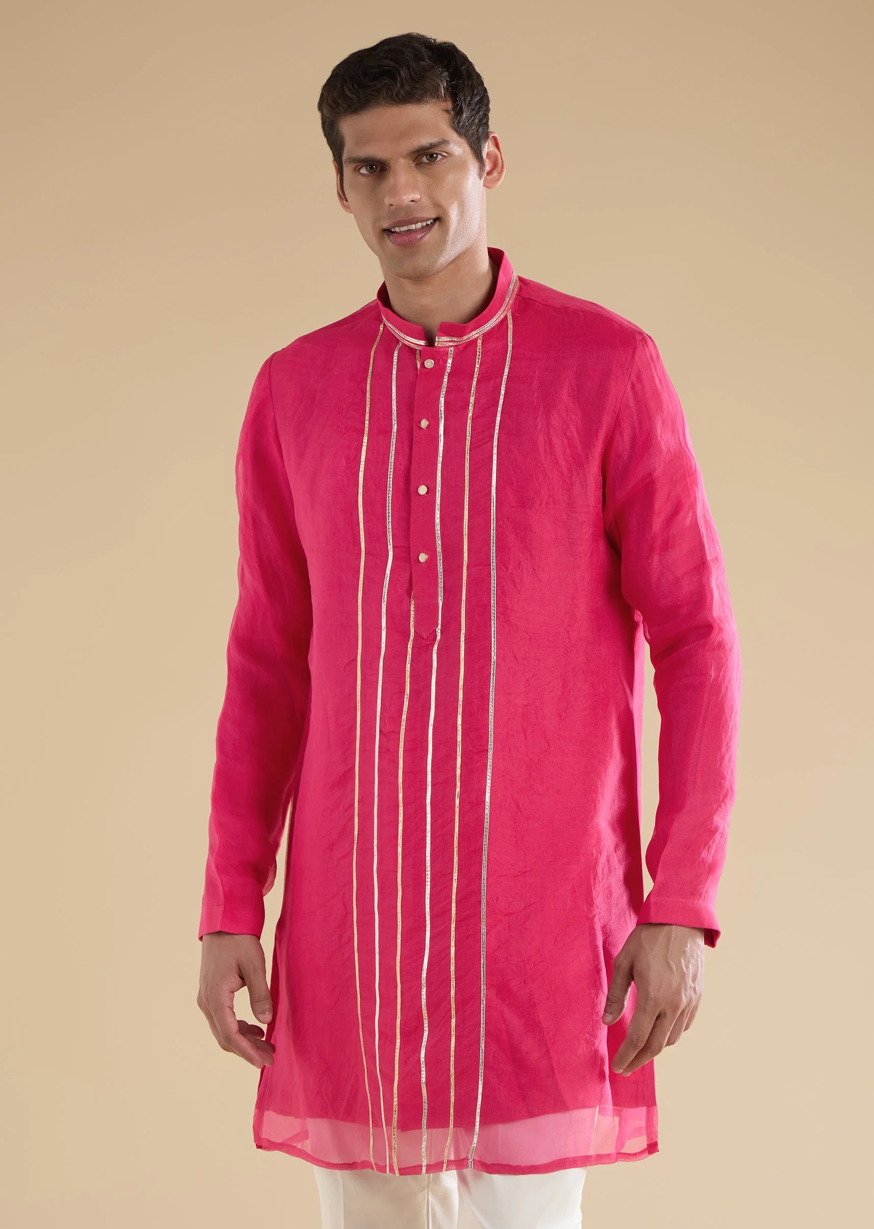 Pink Zardosi Indo Western Set - Image 6