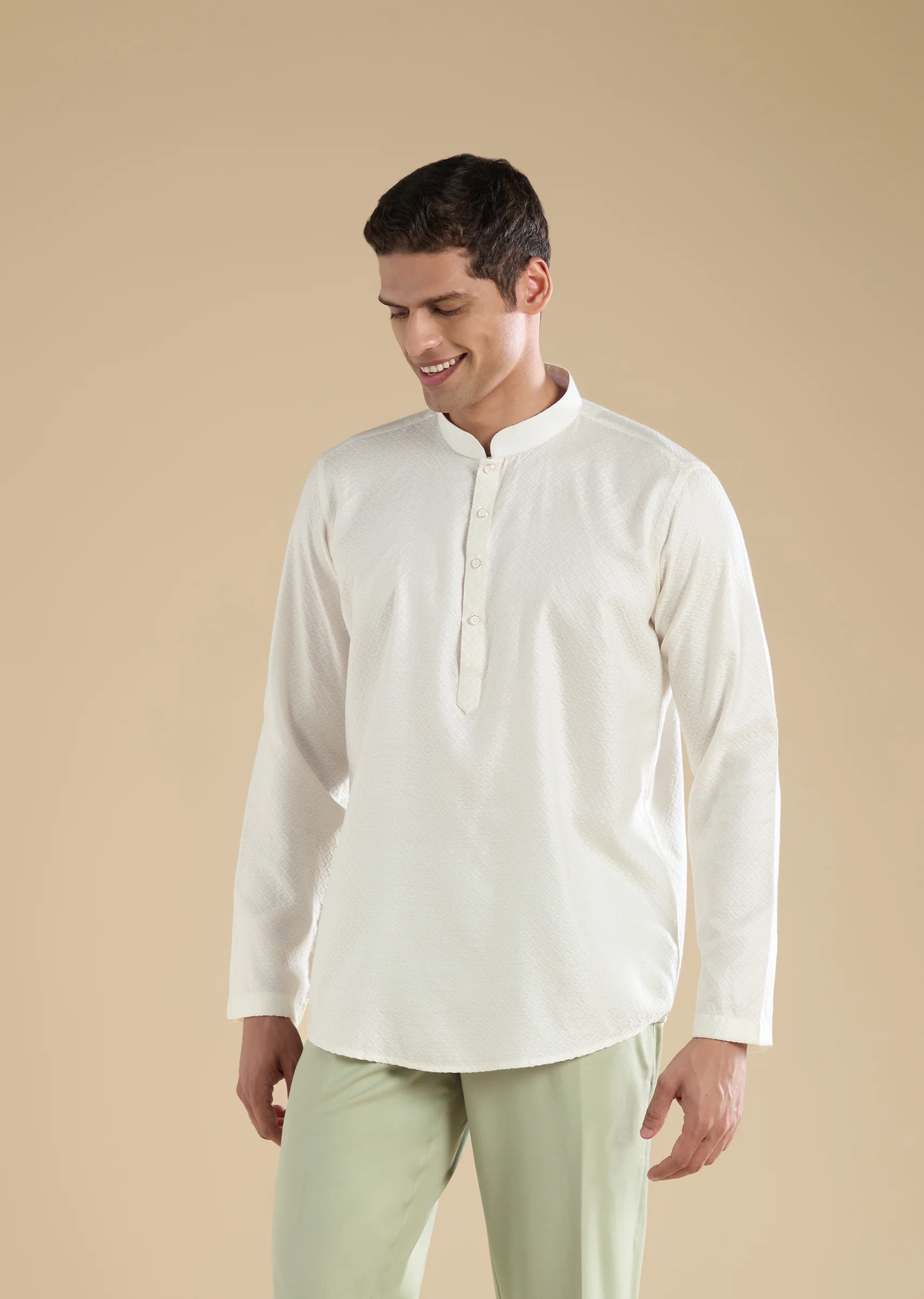 Pista Green Celebration Duo – Embellished Lehenga For Her And Jodhpuri Set For Him - Image 9