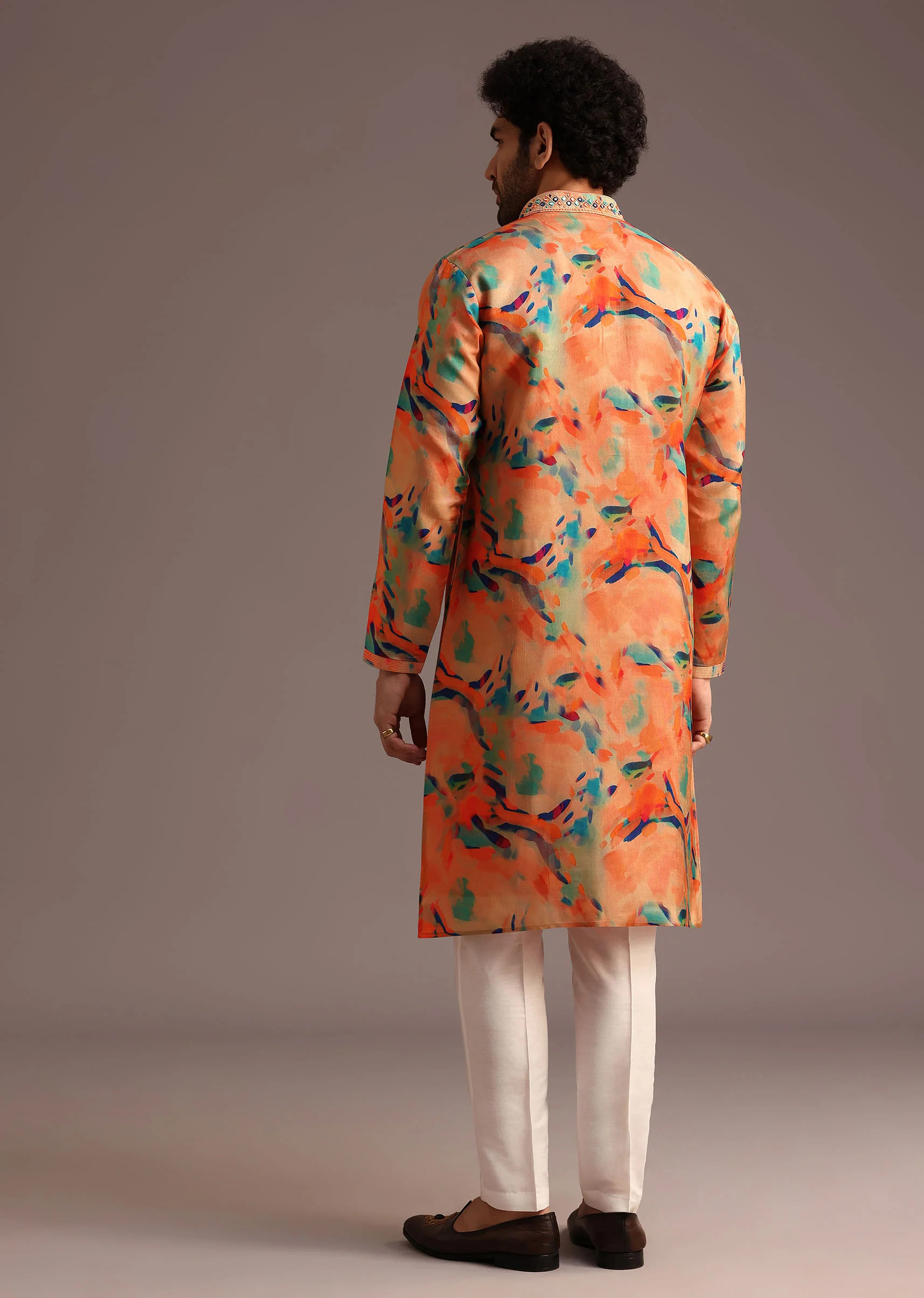 Print Multi Colour Abstract Print Kurta And Pant - Image 5