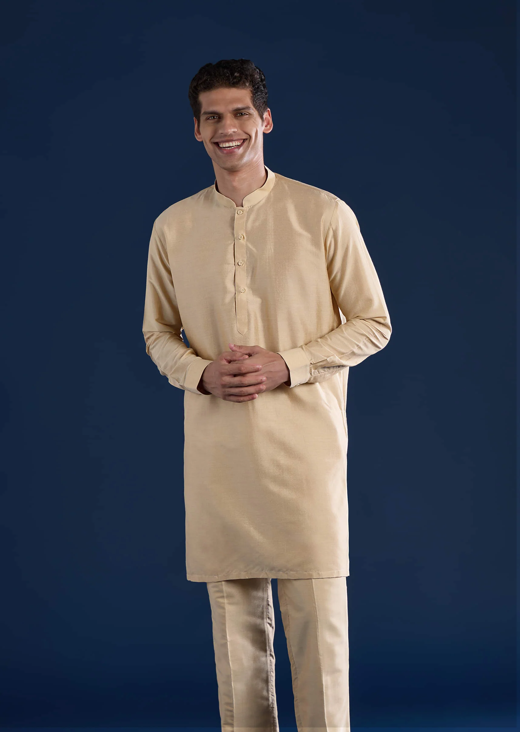 Purple Bandhani Silk Mens Jacket Kurta Set - Image 7