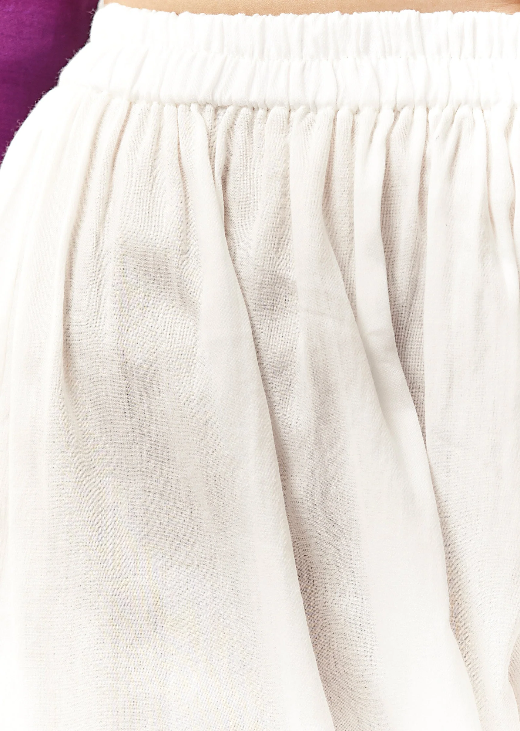Purple Moti Mirror Kurta Pant Coord With Leheriya Border - Image 6