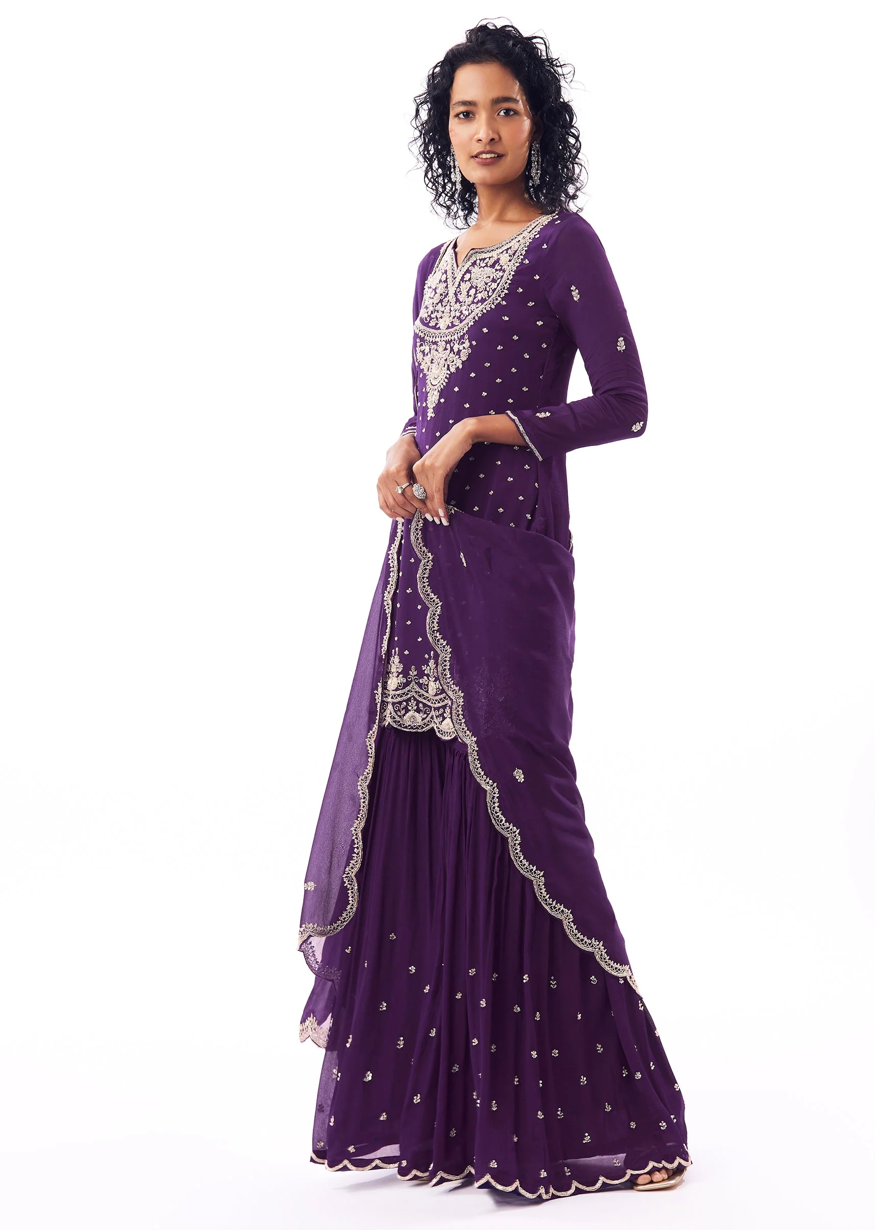 Purple Sharara Suit - Image 3