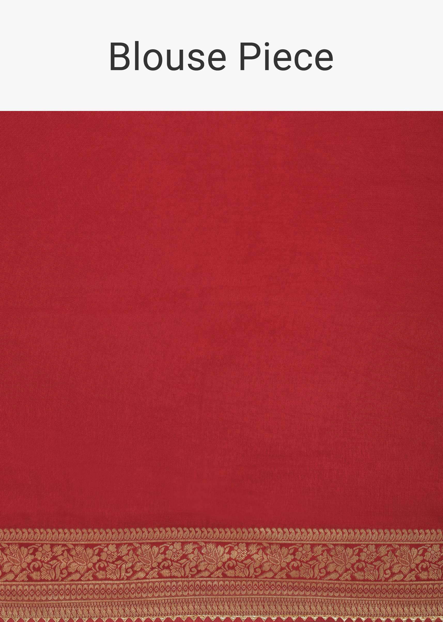 Red Bandhani Silk Woven Saree With Unstitched Blouse Piece - Image 10