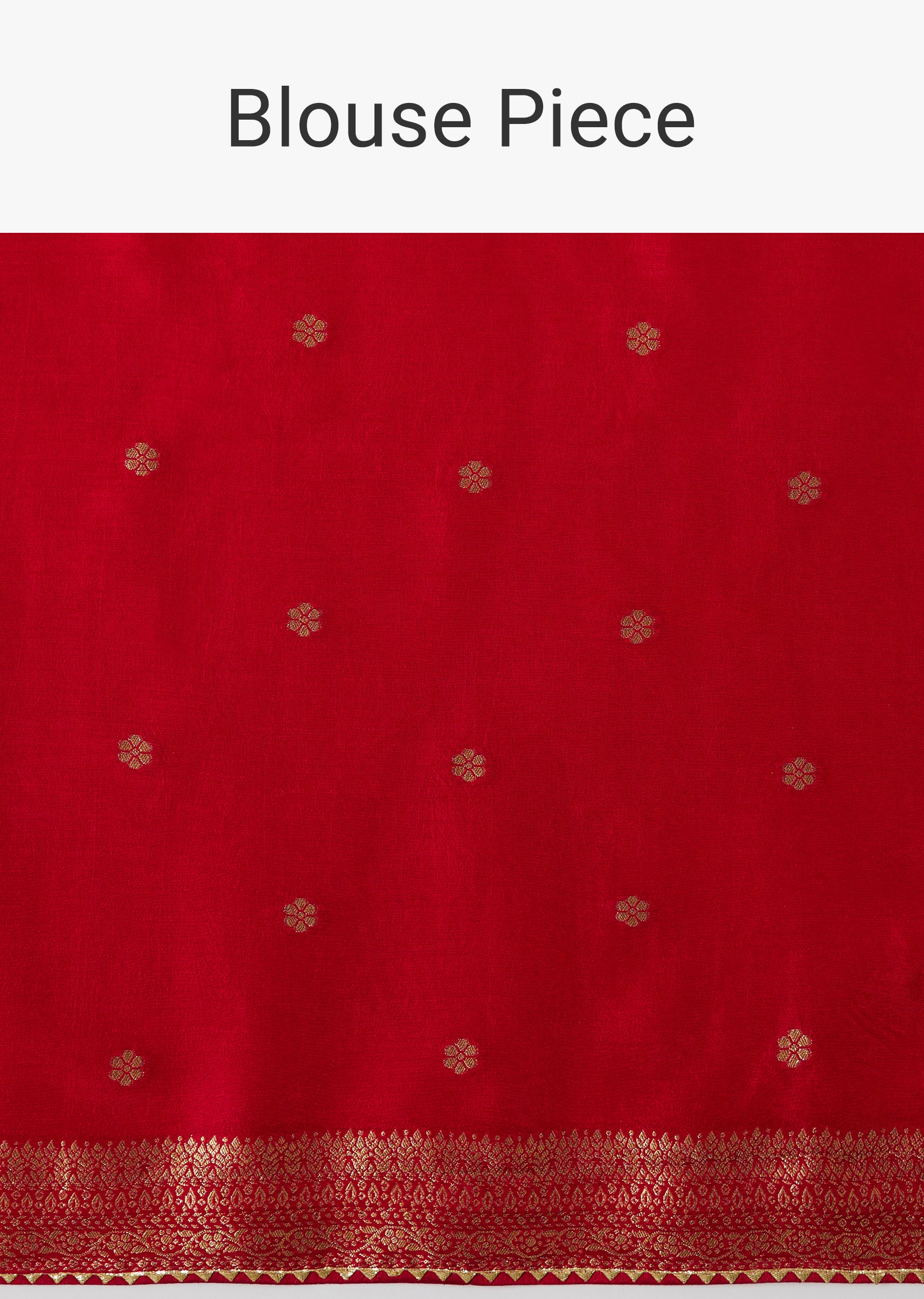 Red Silk Woven Saree With Booti Work And Bandhani Motifs - Image 10