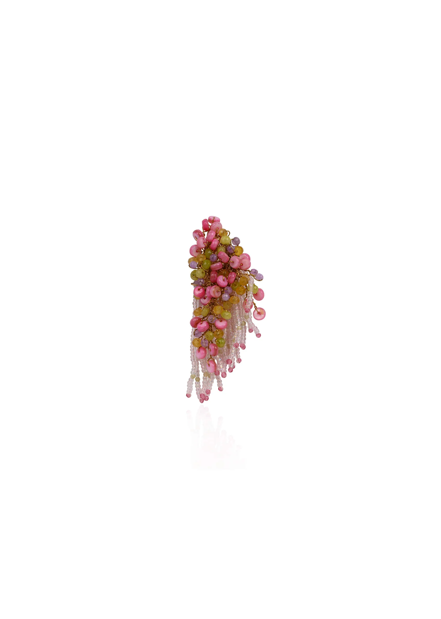 Rose Pink Green Fashion Long Earrings For Women - Image 5