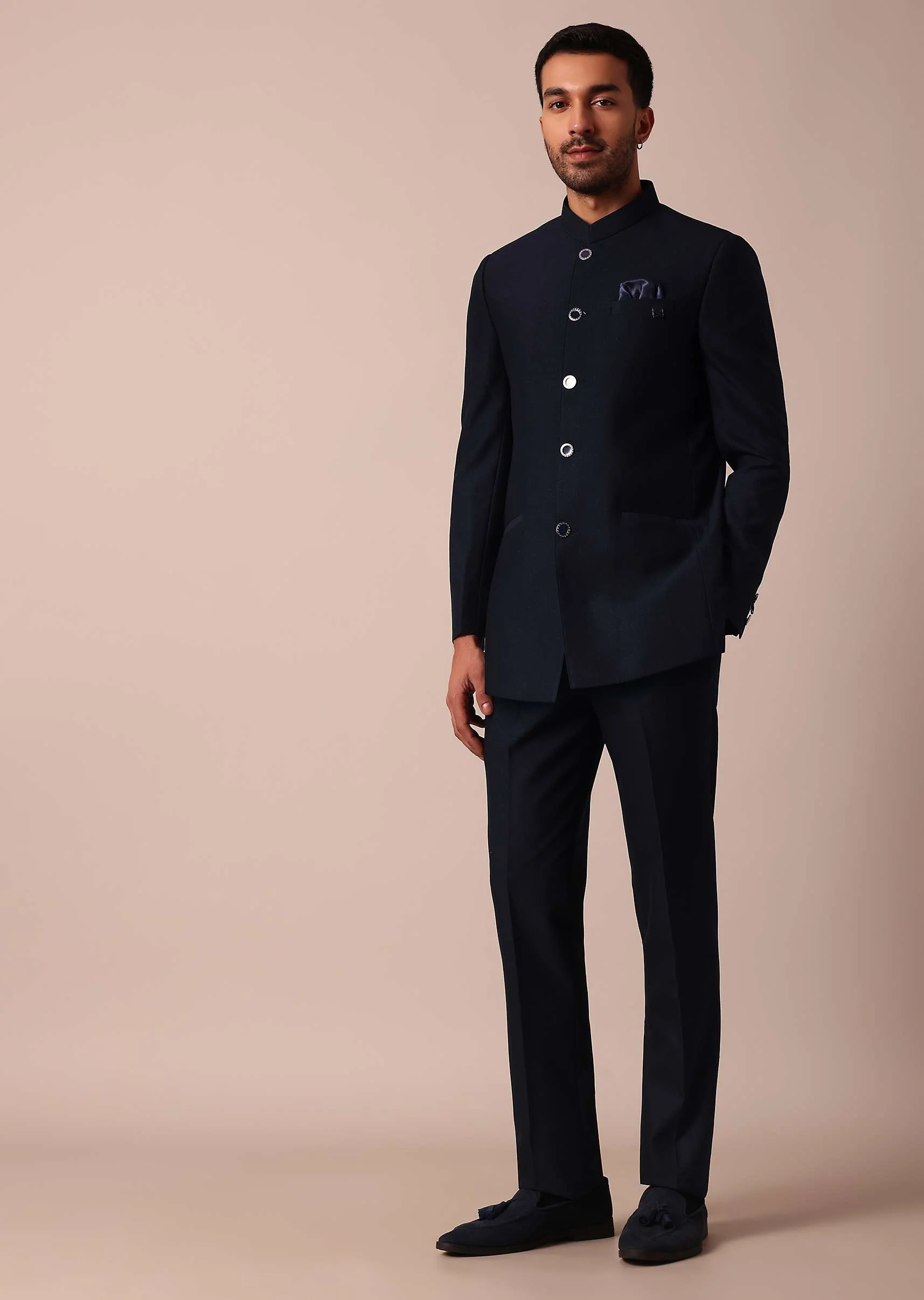 Royal Blue Bandhgala Jodhpuri Suit - Image 2