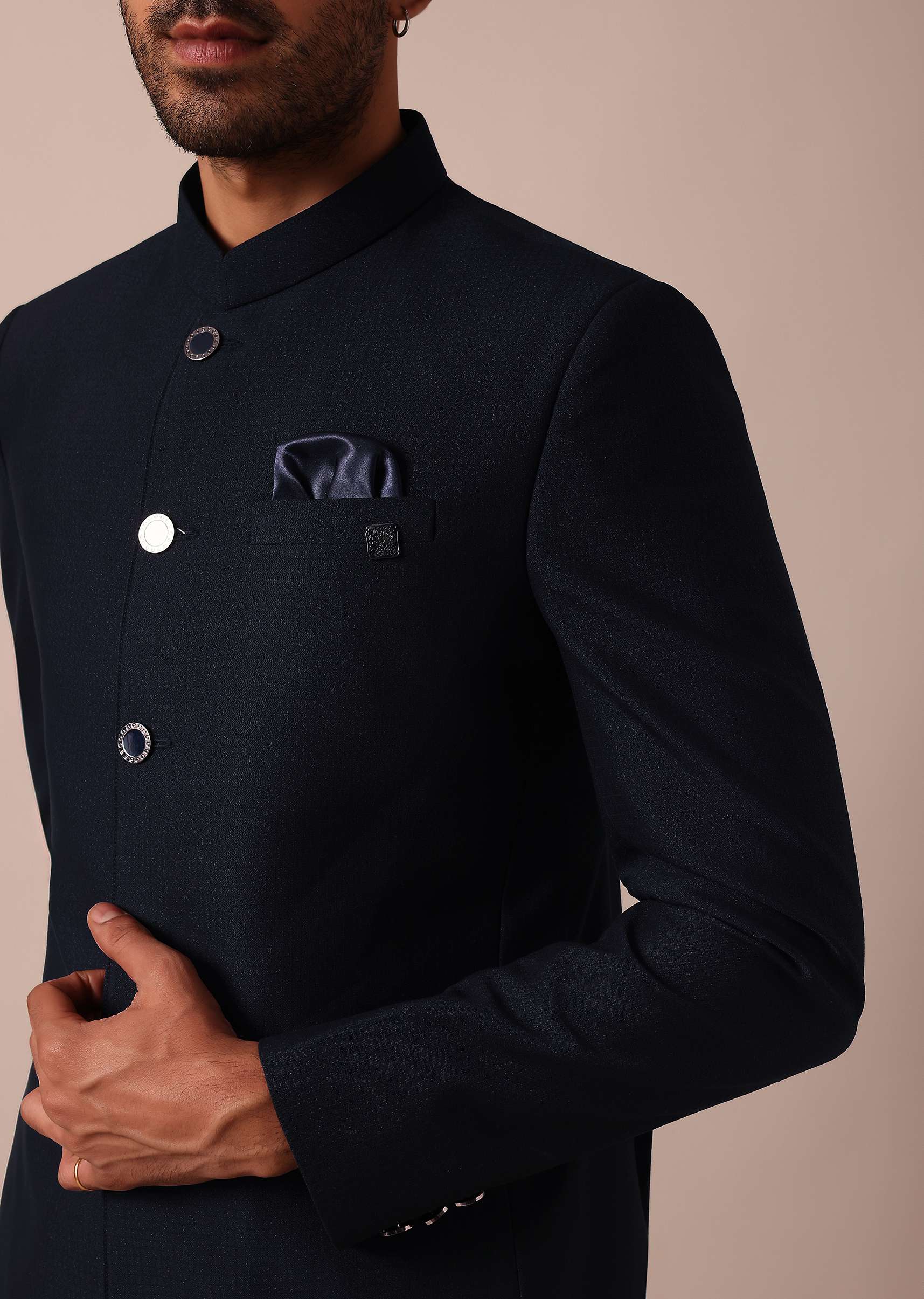 Royal Blue Bandhgala Jodhpuri Suit - Image 3