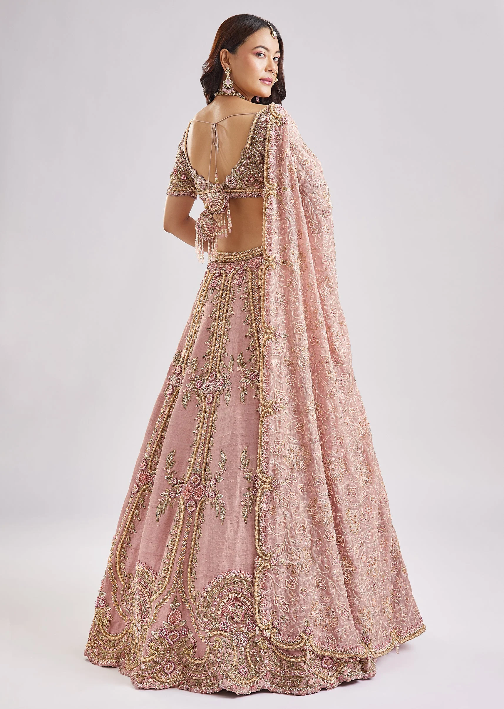 The Blush Bloom Bridal Lehenga - Image 3