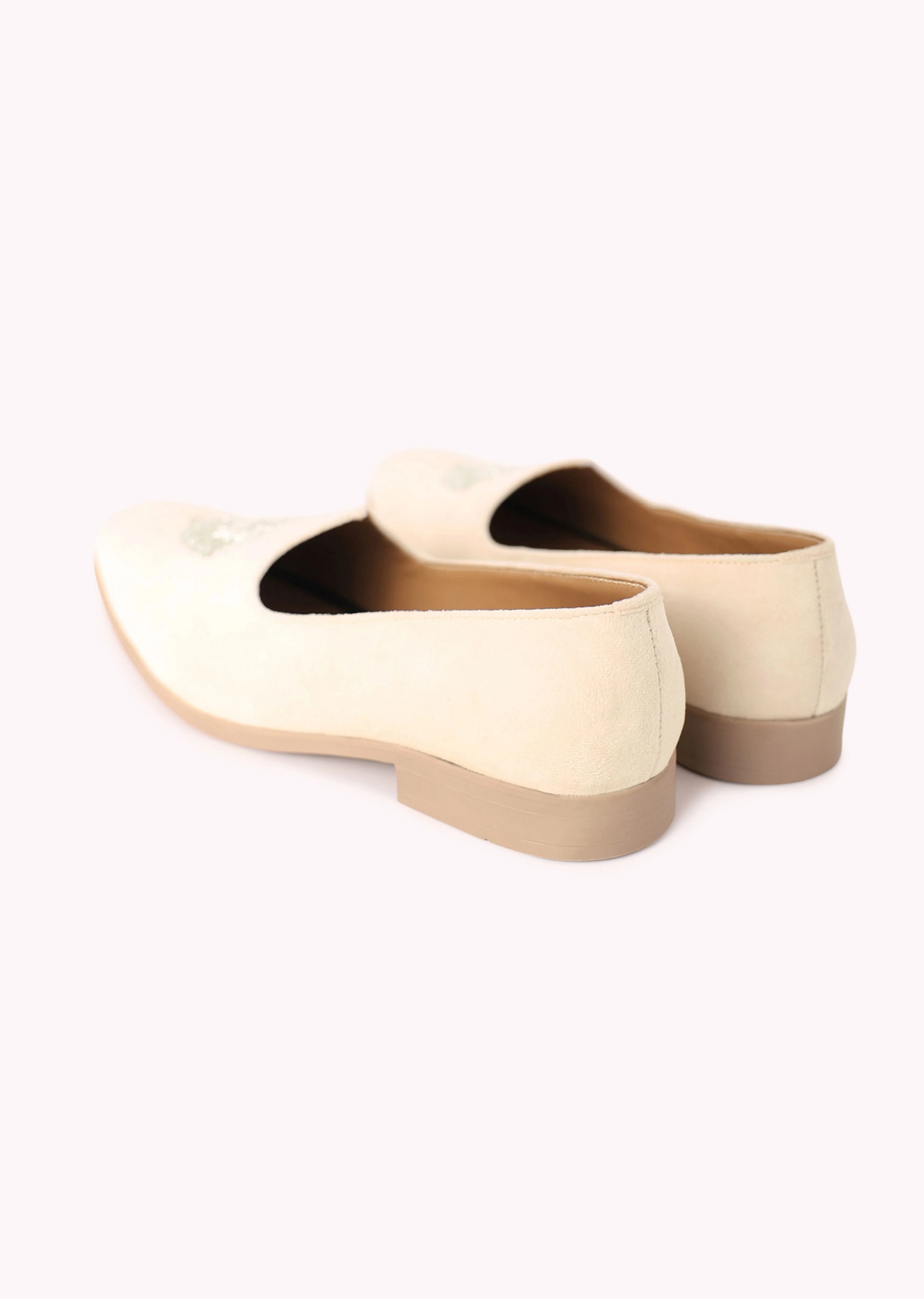 White Velvet Juttis - Image 3