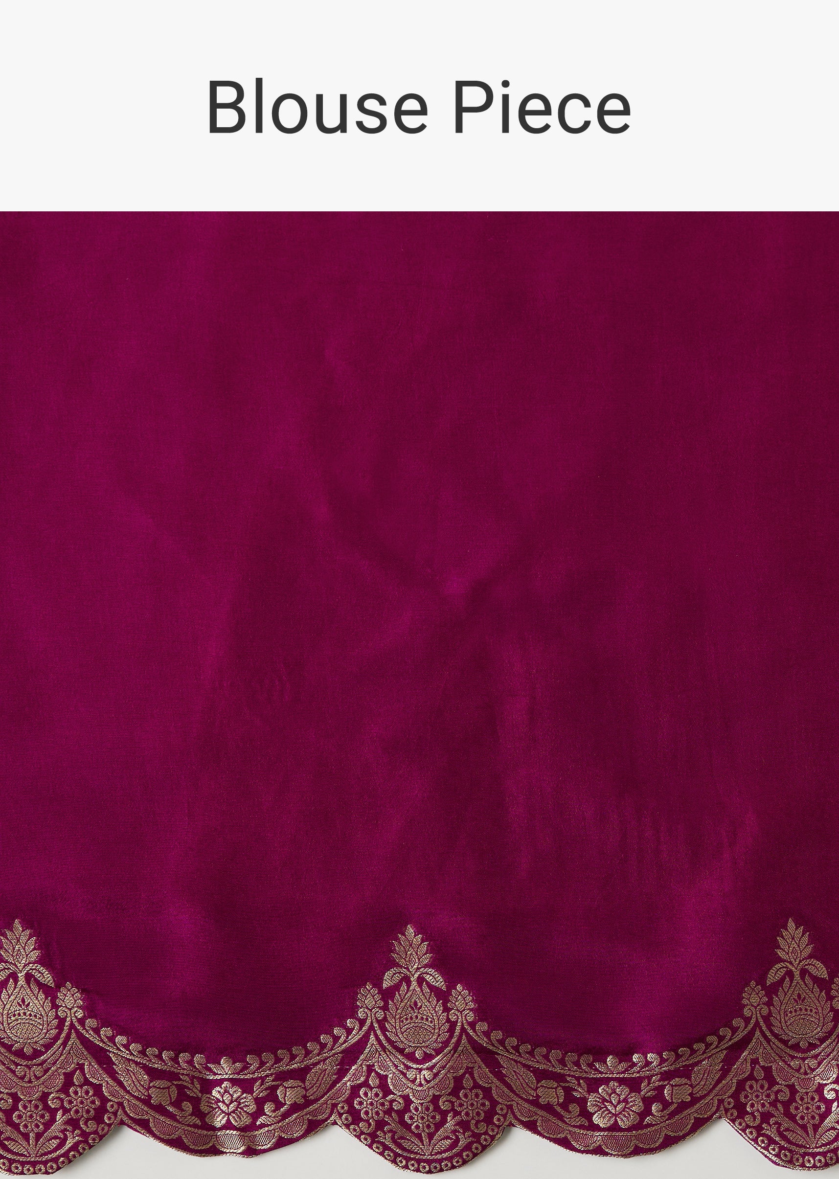 Wine Dola Silk Woven Motif Saree With Scallop Border - Image 10