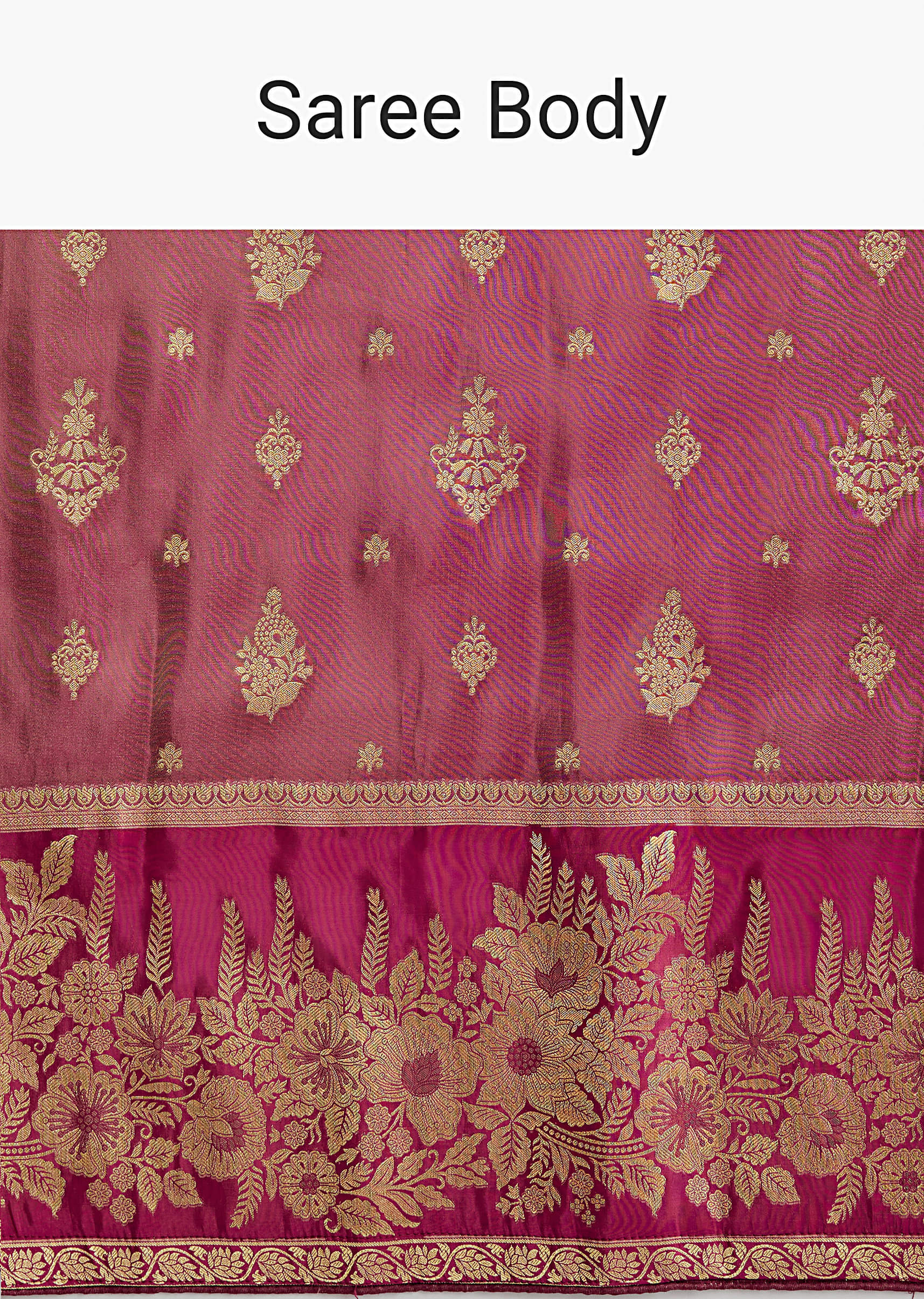 Wine Dola Silk Woven Saree With Zari Butti Work - Image 9