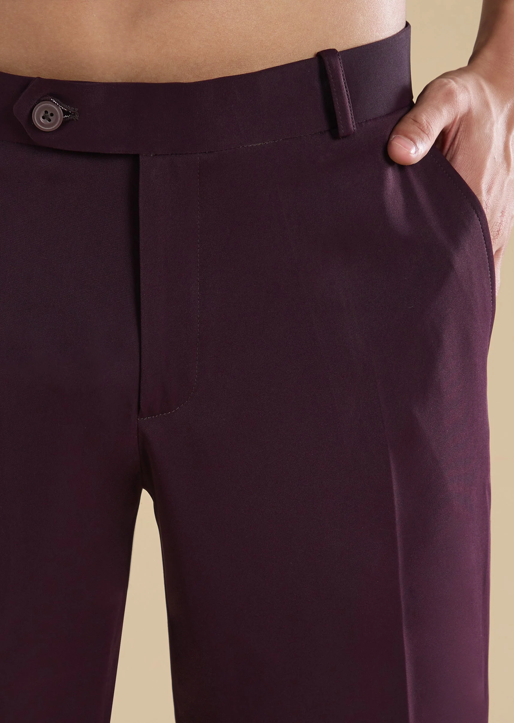 Wine Embellished Jodhpuri Set With Kurta And Pants - Image 7