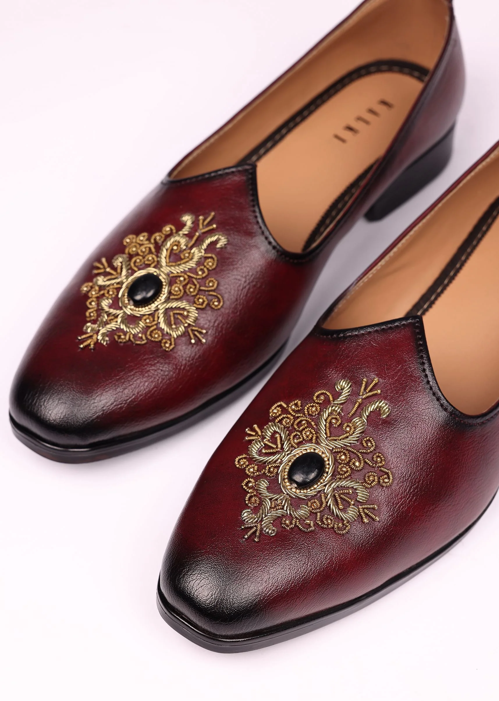 Wine Handwork Jutti For Men - Image 4