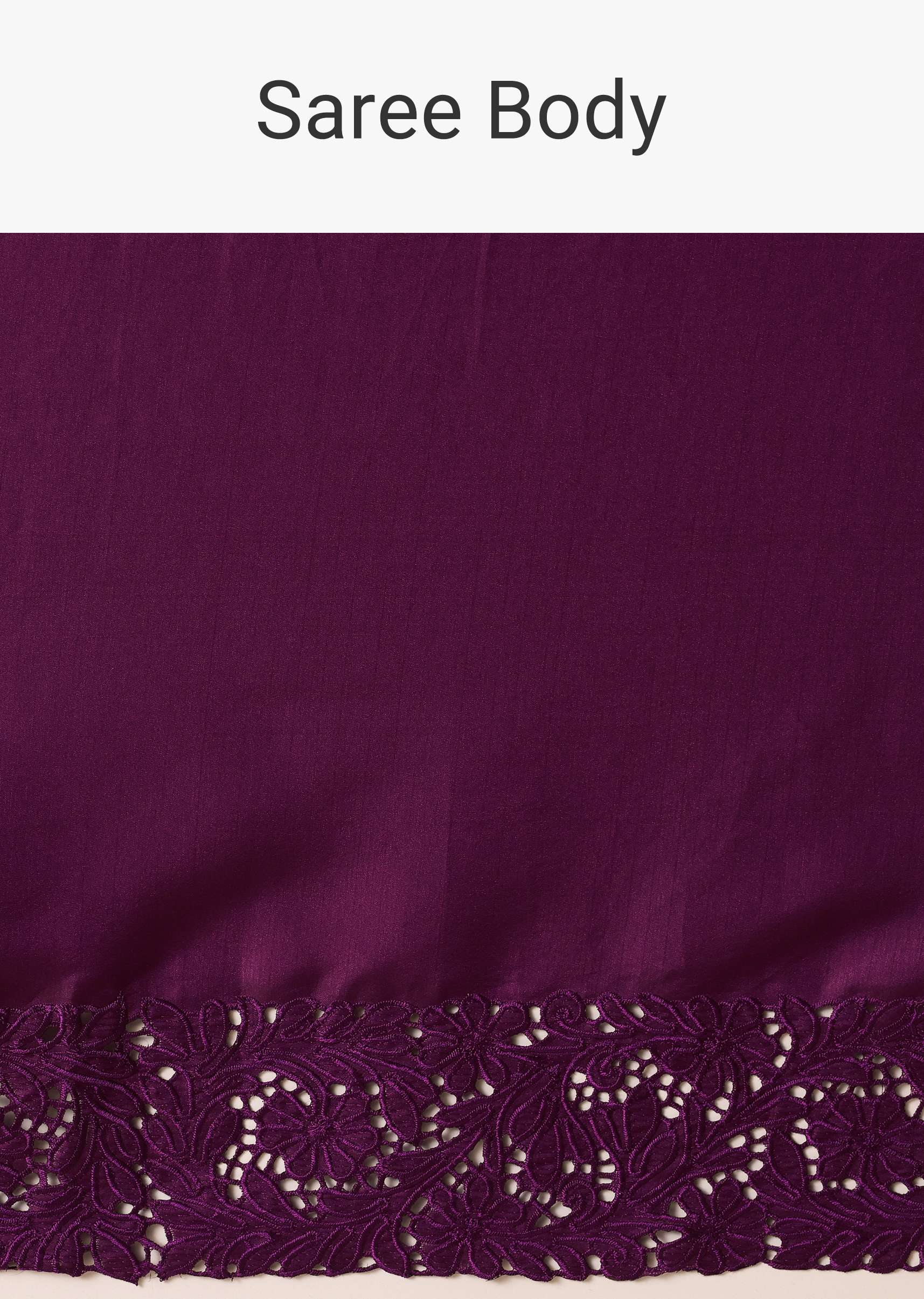 Wine Organza Saree With Lace Border And Unstitched Blouse Piece - Image 9
