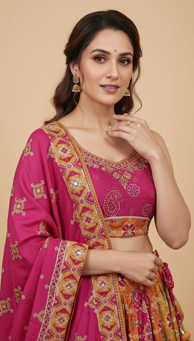 Yellow Marigold Bridesmaid Lehenga - Image 3