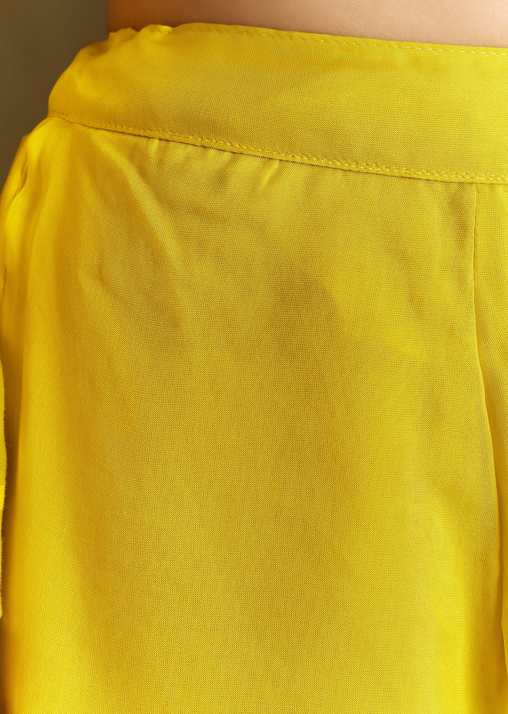 Yellow Sharara Suit With Cut Dana Sequins - Image 6